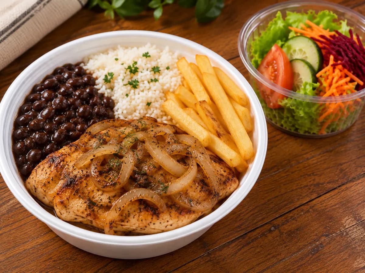 Marmita de Filé de Frango Acebolado